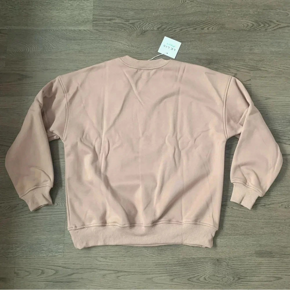 Le Lis Happy Days Only Embroidered Oversized Sweatshirt - Size S - Cocoa - NWT - Picture 6 of 11